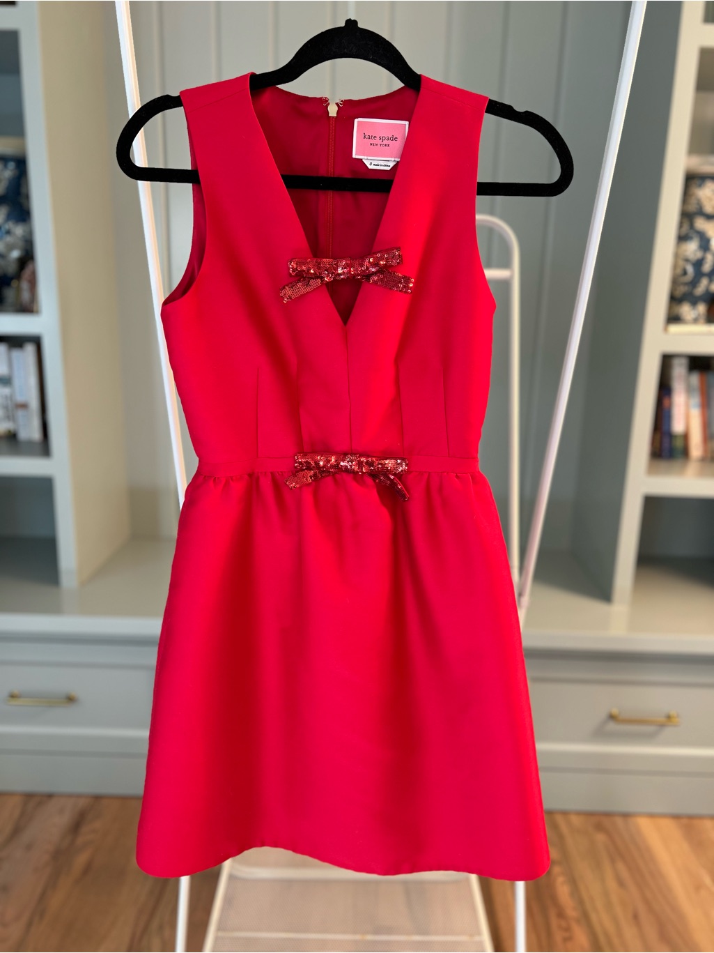 Kate Spade New York Sequin Bow Mikado Dress